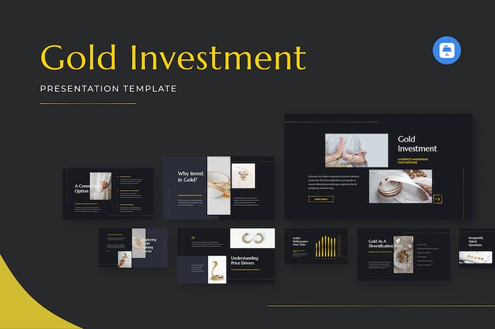 黄金投资理财keynote模板 - 顶尖PPT