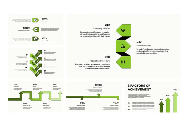 箭头流程图形PPT模板 - 顶尖PPT