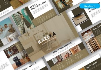 时尚服装品牌视觉创意Keynote模板 - 顶尖PPT