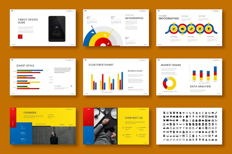 红色商务企业品牌展示PPT模板 - 顶尖PPT