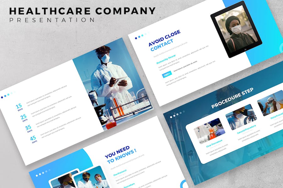 医疗康复医疗保健流感支原体预防PPT模板 - 顶尖PPT