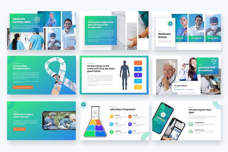 医疗保险保健医学相关PPT模板 - 顶尖PPT