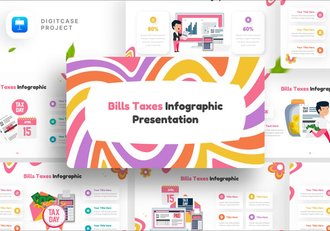 账单税务人物场景信息图形keynote模板 - 顶尖PPT