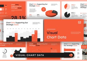 视觉图表数据展示分析PPT模板 - 顶尖PPT