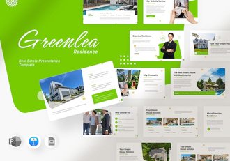 绿色住宅房产展示营销Keynote模板 - 顶尖PPT
