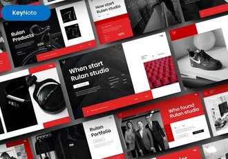 红黑配色商务团队企业介绍keynote目标 - 顶尖PPT