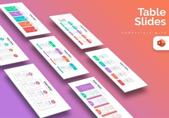 商务数据表格对比展示PPT图形模板 - 顶尖PPT