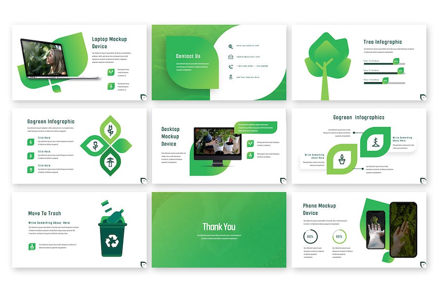 绿色环保可持续发展主题Keynote模板 - 顶尖PPT