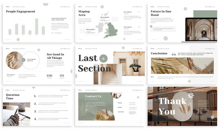 文艺风天鹅绒艺术衬线摄影展示keynote模板 - 顶尖PPT