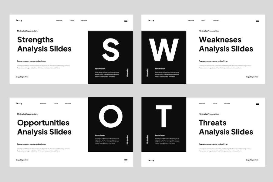 极简商业投资组合讲述展示PPT模板 - 顶尖PPT