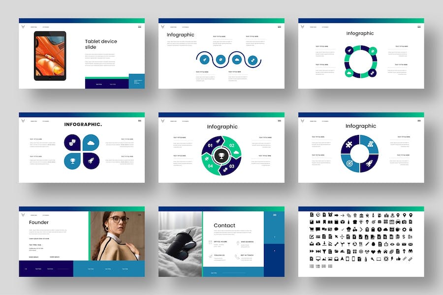 国外产品图片摄影展示商业商务通用PPT模板 - 顶尖PPT