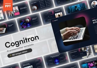 AI科技人工智能PowerPoint模板 - 顶尖PPT
