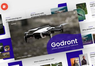 无人机摄影产品介绍团队展示PPT模板 - 顶尖PPT