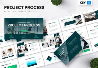 商务项目流程业务节点路线规划Keynote模板 - 顶尖PPT