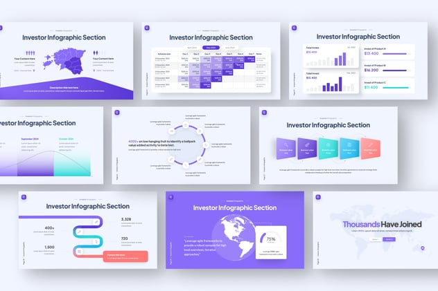 投资者信息图形PPT模板 - 顶尖PPT