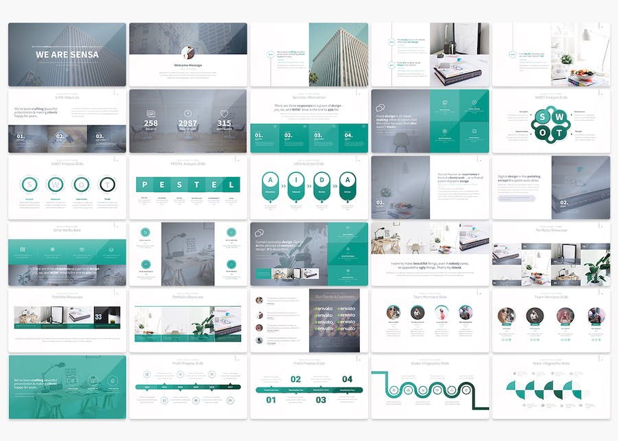 企业介绍项目报告计划总结图形PPT模板 - 顶尖PPT