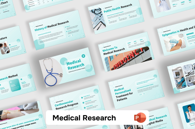 医学研究数据分析PPT模板 - 顶尖PPT