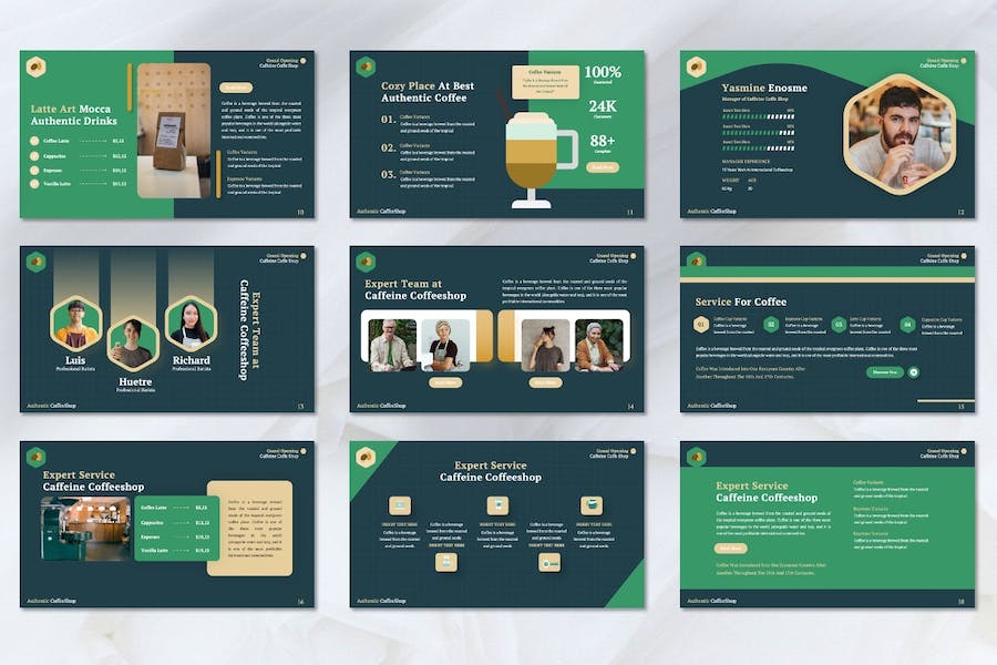 咖啡店铺品牌推广运营PPT模板 - 顶尖PPT