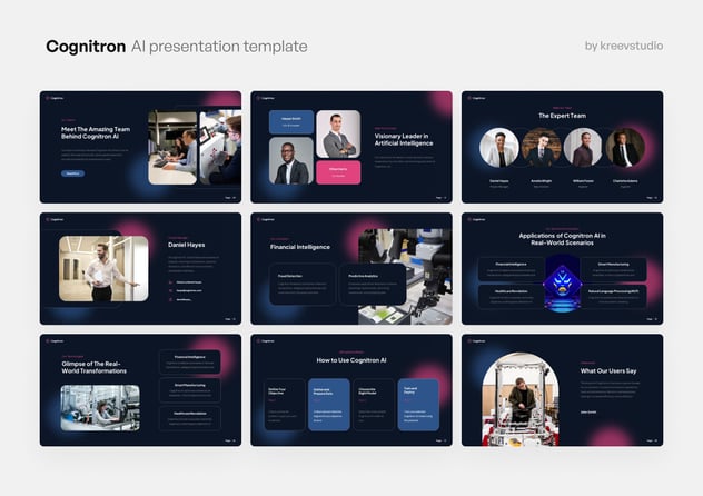 AI科技人工智能PowerPoint模板 - 顶尖PPT
