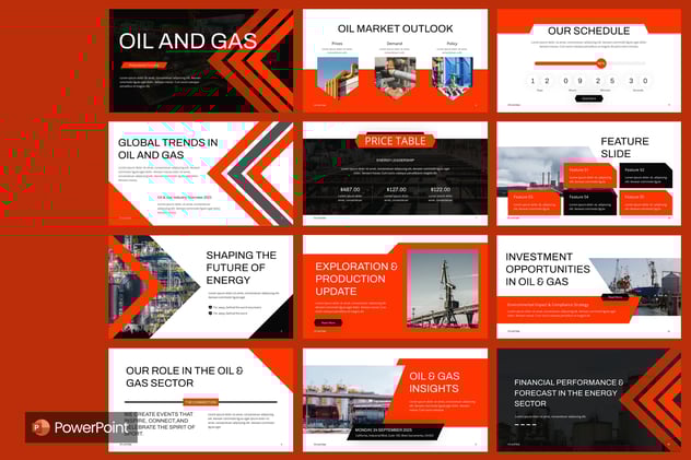 石油能源行业项目方案PPT模板 - 顶尖PPT
