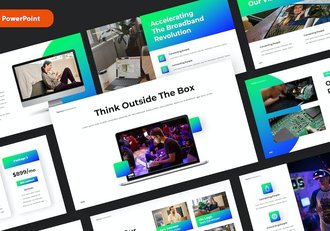 科技技术行业解决方案PPT模板 - 顶尖PPT