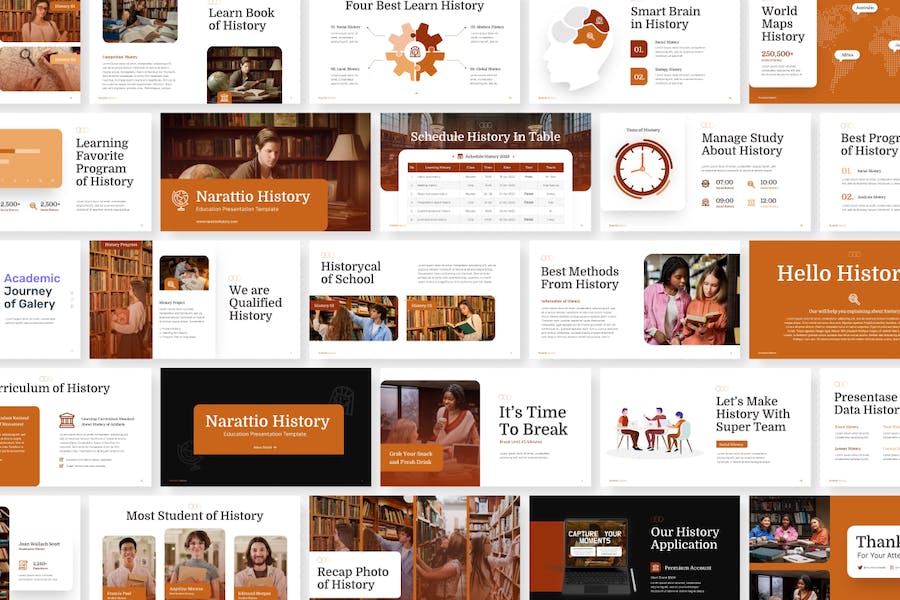 历史教育知识传播方案PPT模板 - 顶尖PPT