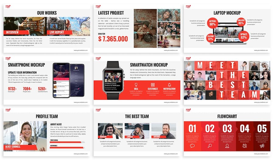 新闻媒体内容传播方案Keynote模板 - 顶尖PPT