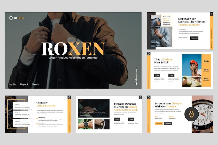 手表产品展示推介宣传营销品牌方案PPT模板 - 顶尖PPT