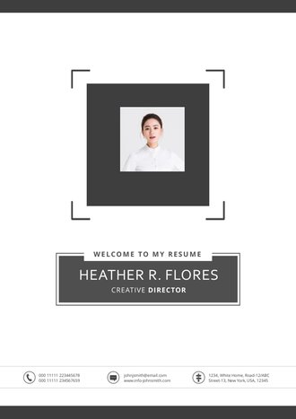 4页简约英文简历模板 - 顶尖PPT