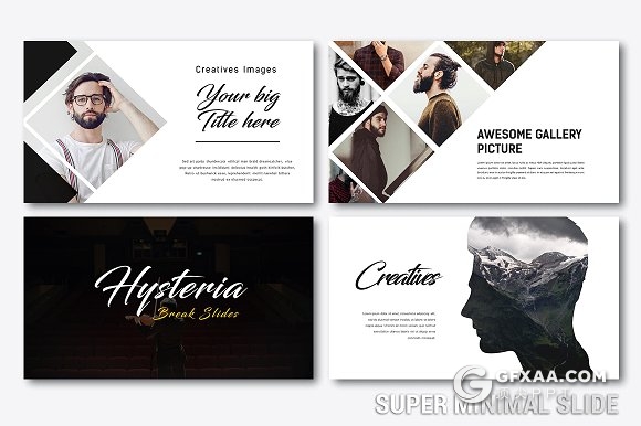 简约时尚杂志照片展示风格keynote模板 - 顶尖PPT