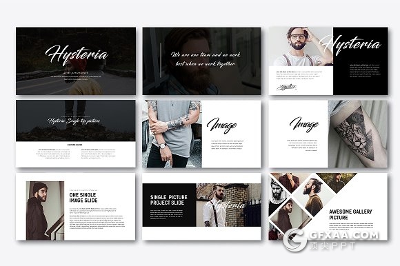简约时尚杂志照片展示风格keynote模板 - 顶尖PPT