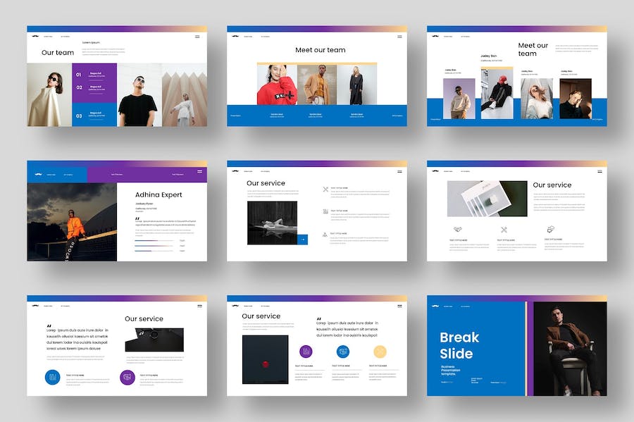 欧美时尚服装展示市场调研分析PPT模板 - 顶尖PPT