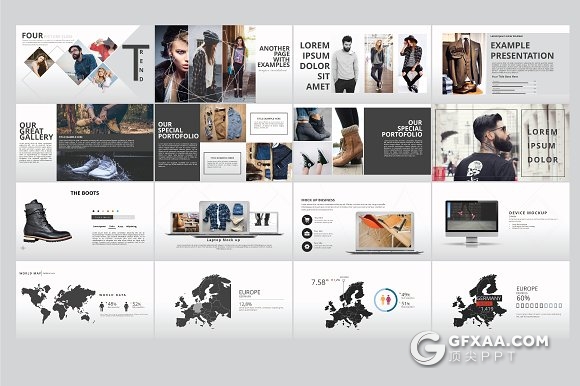 41页时尚流行服装展示keynote画册模板 - 顶尖PPT