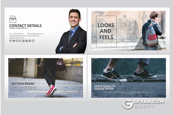 41页时尚流行服装展示keynote画册模板 - 顶尖PPT