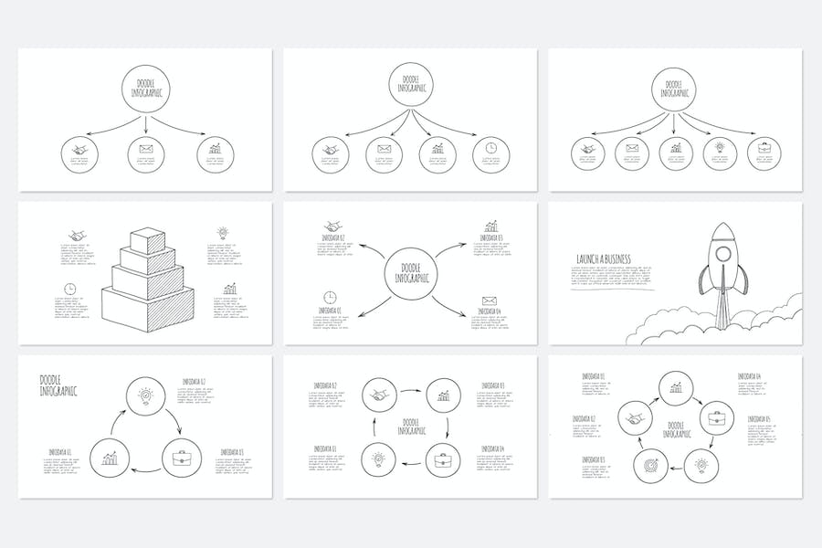 涂鸦动画信息图形图表讲述展示分析PPT模板 - 顶尖PPT