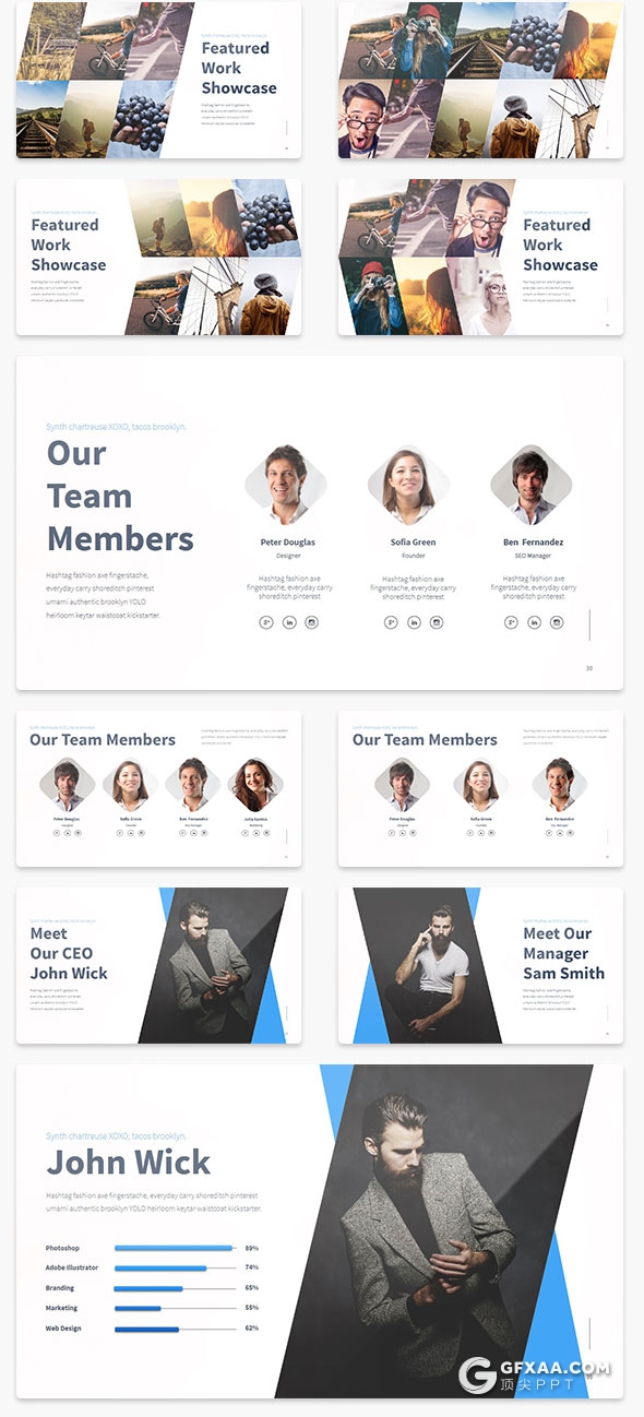 86页精致设计商务风格keynote模板10种配色 - 顶尖PPT