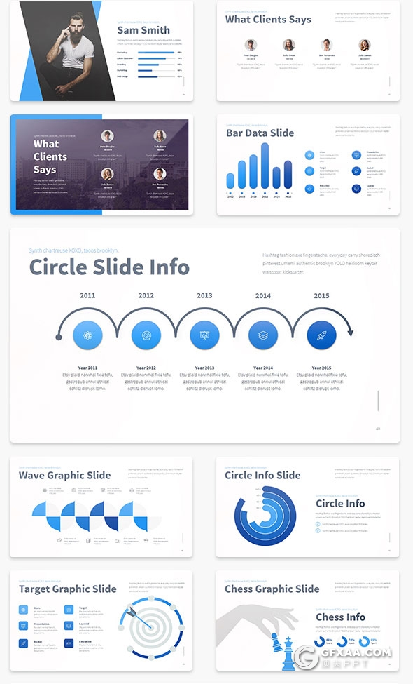 86页精致设计商务风格keynote模板10种配色 - 顶尖PPT