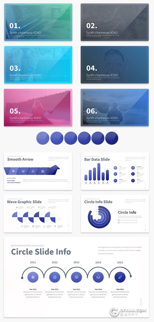 86页精致设计商务风格keynote模板10种配色 - 顶尖PPT