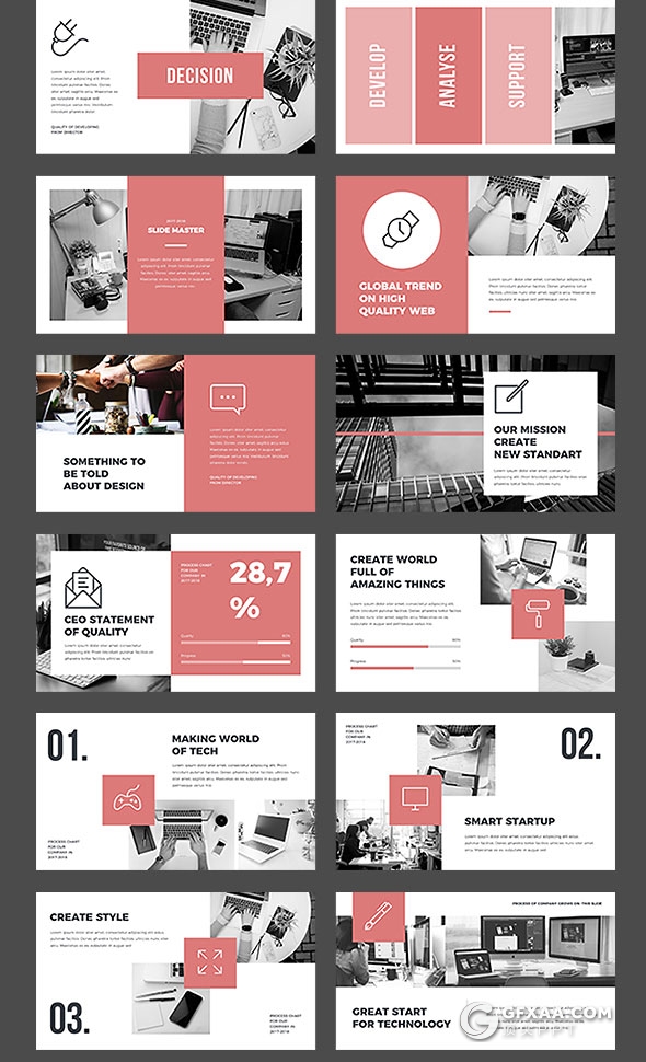 50页商业风格企业团队介绍PPT模板 - 顶尖PPT