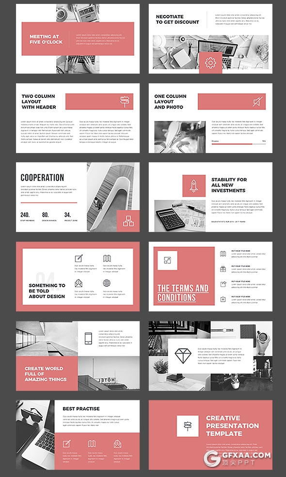 50页商业风格企业团队介绍PPT模板 - 顶尖PPT