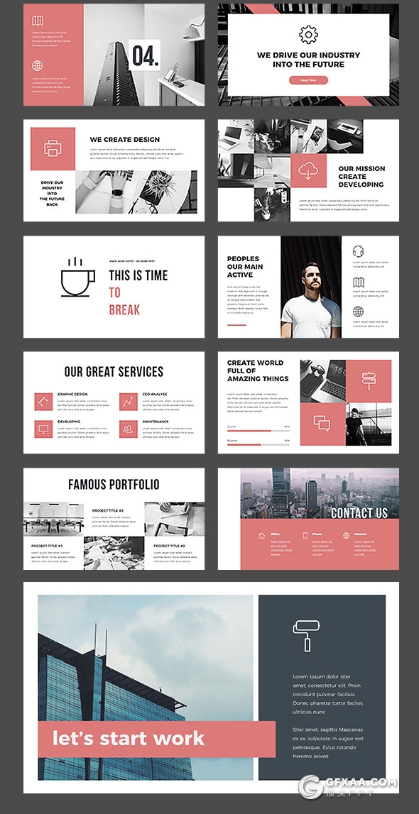 50页商业风格企业团队介绍PPT模板 - 顶尖PPT