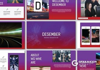 39页精美渐变配色多用途风格PPT模板 - 顶尖PPT