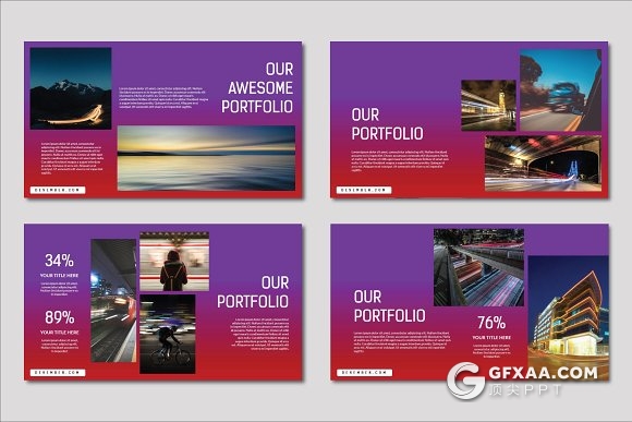 39页精美渐变配色多用途风格PPT模板 - 顶尖PPT