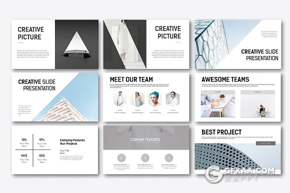 40页简约商务主题演讲keynote模板 - 顶尖PPT