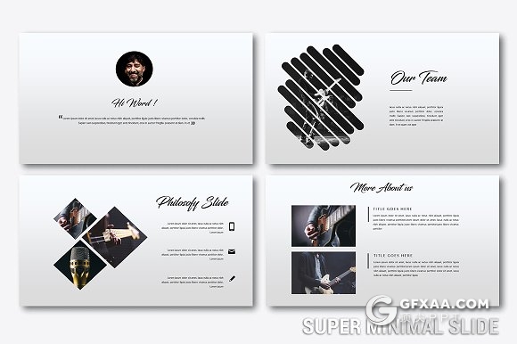 极简风格音乐演唱会介绍keynote模板 - 顶尖PPT