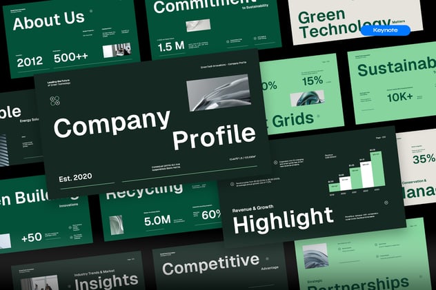 极简主义公司简介keynote模板 - 顶尖PPT