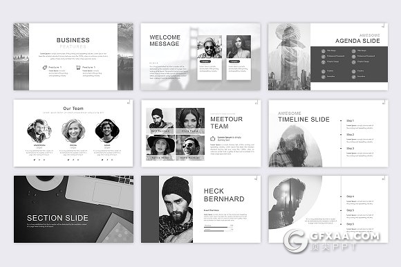 61页创意版式设计商务通用高逼格PPT模板 - 顶尖PPT