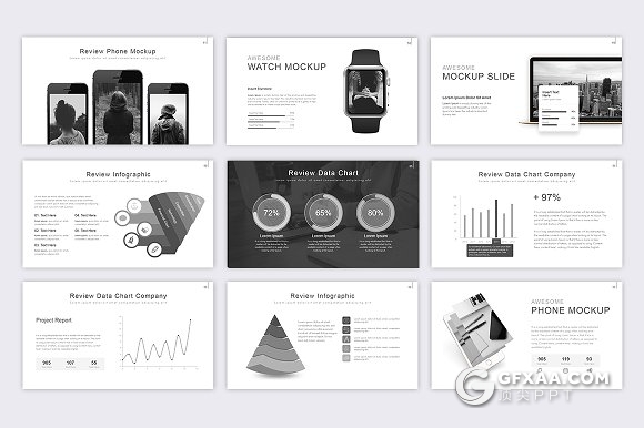 61页创意版式设计商务通用高逼格PPT模板 - 顶尖PPT