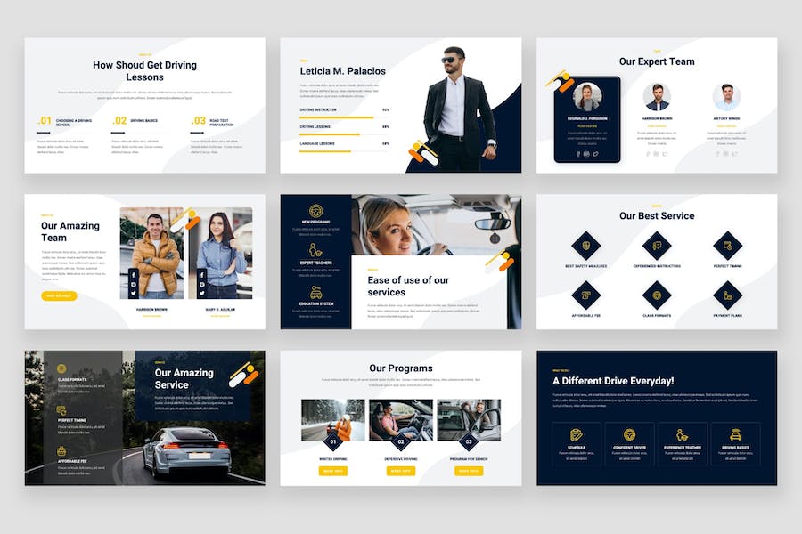 驾校培训学校介绍PPT模板 - 顶尖PPT