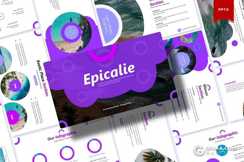 30多页多种颜色搭配设计商务风格PPT模板 - 顶尖PPT